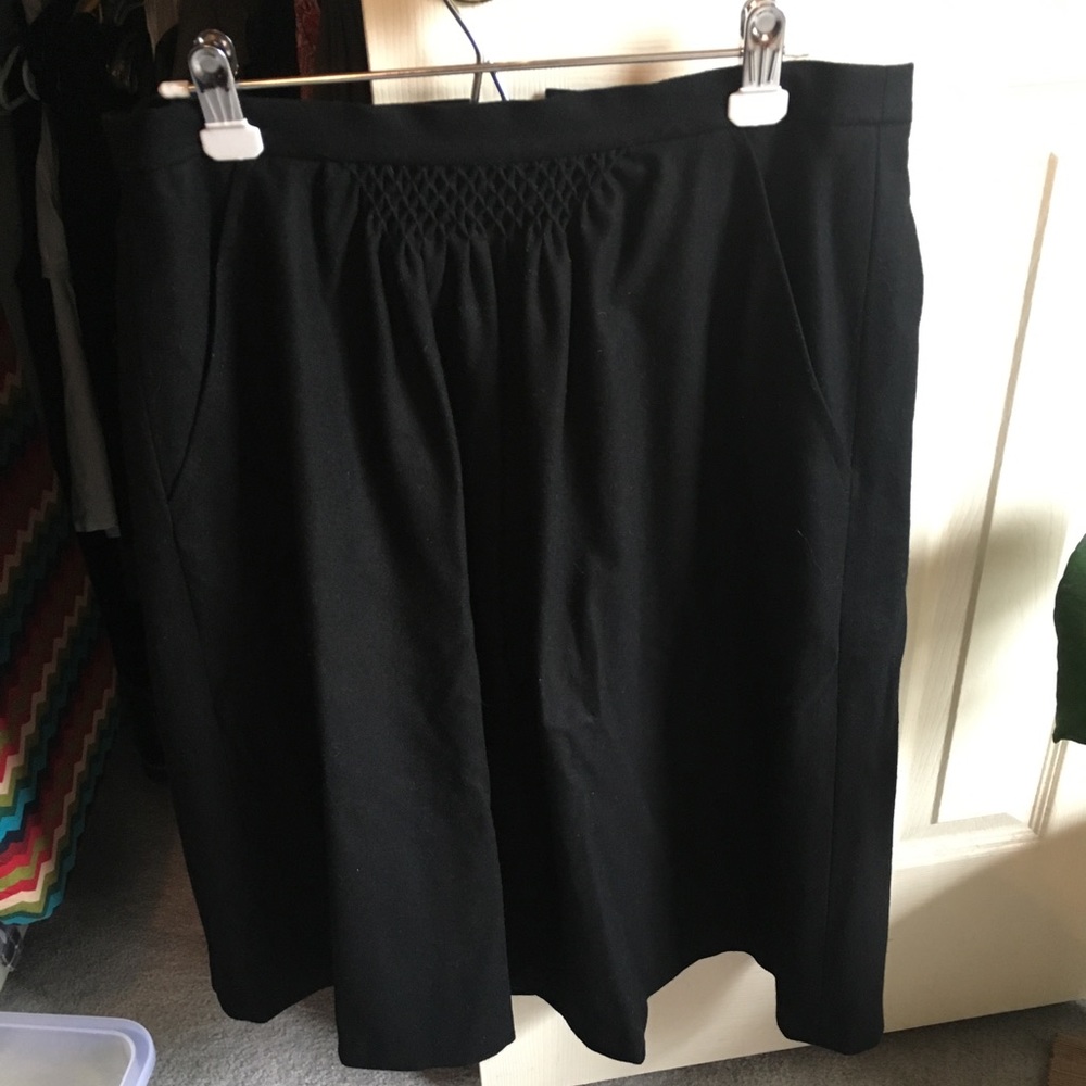 Vintage black wool skirt